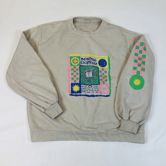 Urban Outfiters UO Beautiful Existence Crewneck Sweatshirt Small Medium S/M - Picture 10 of 10